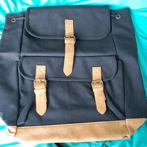 Brand New Black DSW Canvas Two Tone Backpack